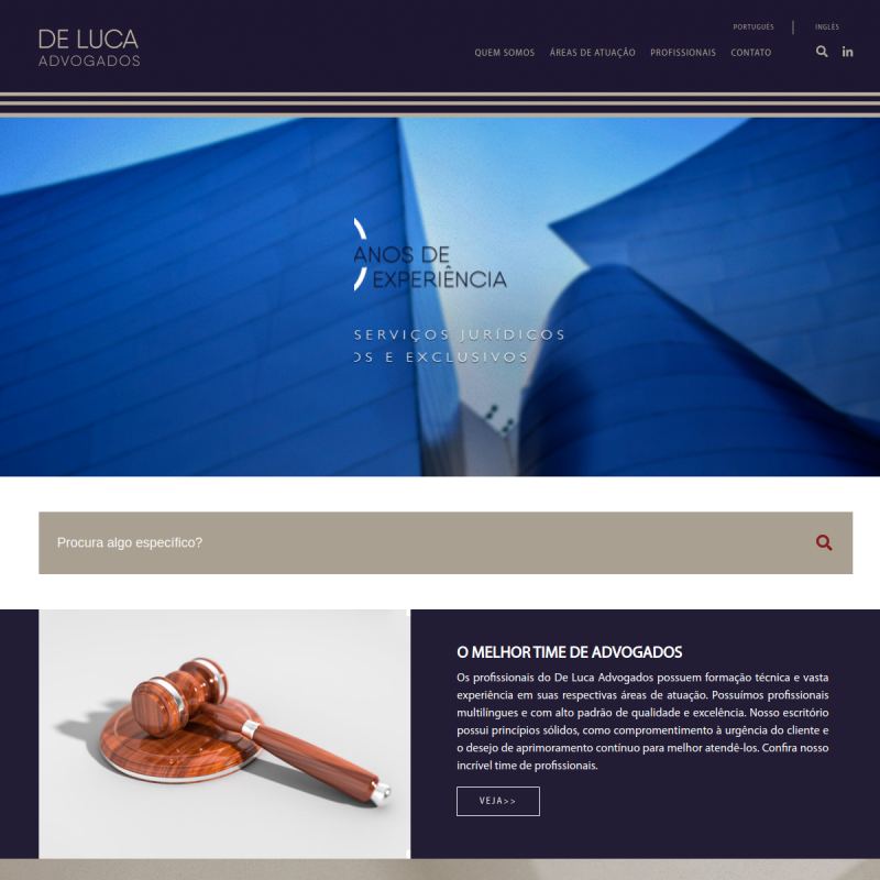 Site publicado: De Luca Advogados