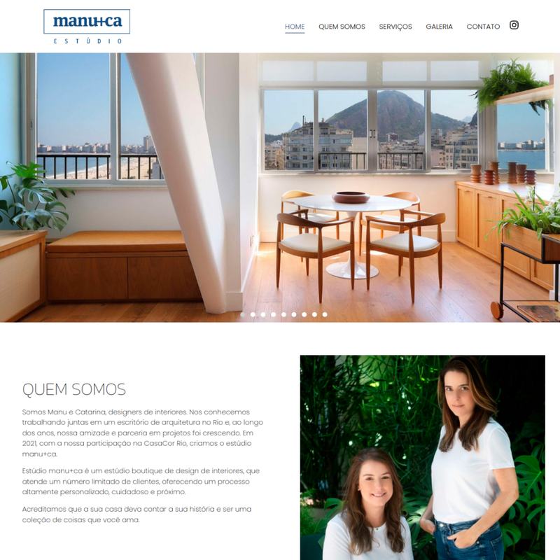 Site publicado: Estúdio Manu+Ca