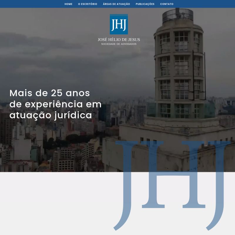 Site publicado: JHJ Sociedade de Advogados
