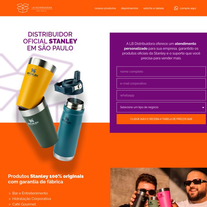 Site publicado: LB Distribuidora