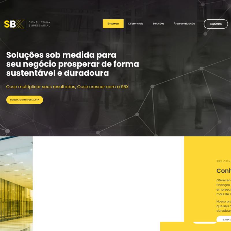 Site publicado: SBX Consultoria