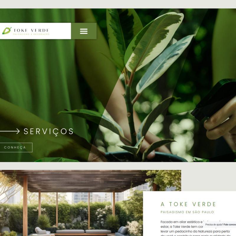 Site publicado: Toke Verde Paisagismo